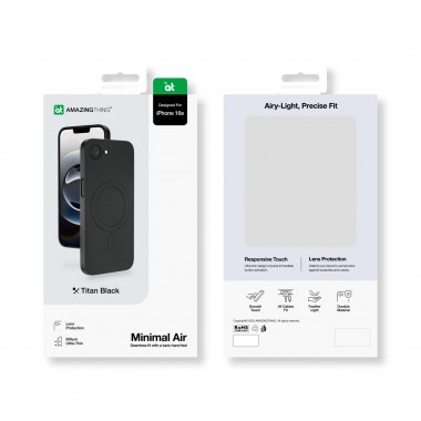 Чохол AmazingThing Minimal Air Case для iPhone 16e with Magnet Black