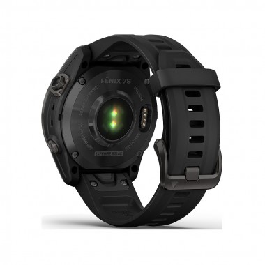 Garmin Fenix 7S Sapphire Solar Carbon Gray DLC Titanium with Black Band (010-02539-24)
