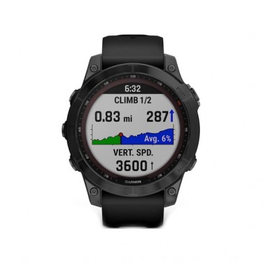 Garmin Fenix 7 Sapphire Solar Black DLC Titanium with Black Band (010-02540-34)