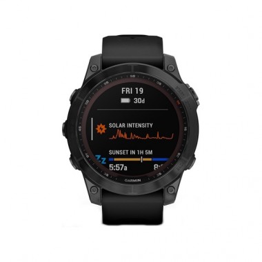 Garmin Fenix 7 Sapphire Solar Black DLC Titanium with Black Band (010-02540-34)