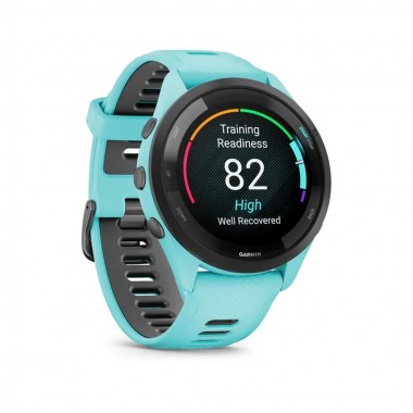 Garmin Forerunner 265 Black Bezel з Aqua Case and Aqua/Black Silicone Band (010-02810-02/12)