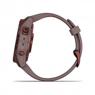 Garmin Fenix 7S Sapphire Solar Dark Bronze Titanium with Shale Gray Band (010-02539-28)