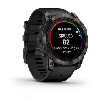 Garmin Fenix 7X Pro Sapphire Solar Carbon Gray DLC Titanium with Black Band (010-02778-10/11)