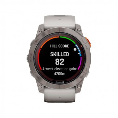 Garmin Fenix 7X Pro Sapphire Solar Titanium with Fog Gray/Ember Orange Band (010-02778-14/15)