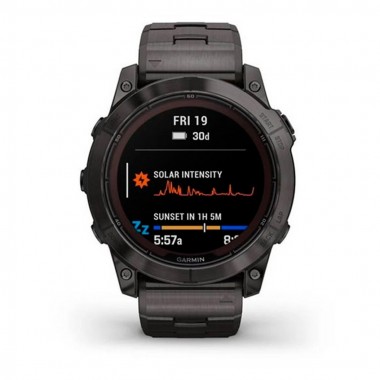 Garmin Fenix 7X Pro Sapphire Solar Carbon Gray DLC Titanium with Titanium Band (010-02778-30)