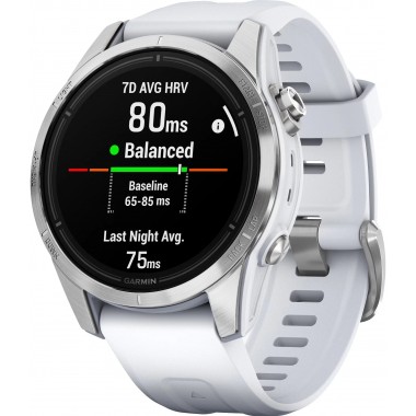 Garmin Epix Pro 2 Standard 42mm Silver with Whitestone Band (010-02802-00/01)