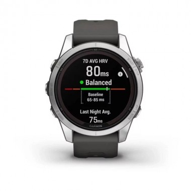 Garmin Fenix 7S Pro Solar Silver with Graphite Band (010-02776-00/01)