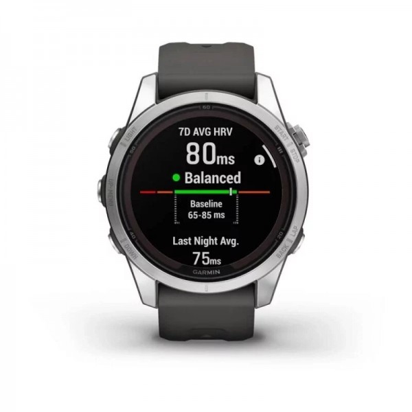 Garmin Fenix 7S Pro Solar Silver with Graphite Band (010-02776-00/01)