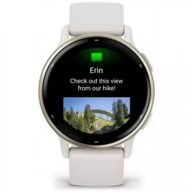 Garmin Vivoactive 5 Cream Gold Aluminum Bezel with Ivory Case and Silicone Band (010-02862-11)