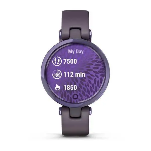 Garmin Lily Sport Edition Midnight Orchid Bezel with Deep Orchid Case and Silicone Band (010-02384-02)