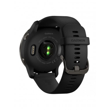 Garmin Venu 2 Plus Slate Stainless Steel Bezel with Black Case and Silicone Band (010-02496-01/11)