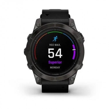 Garmin Epix Pro 2 Sapphire 47mm Carbon Gray DLC Titanium with Black Leather Band (010-02803-30)