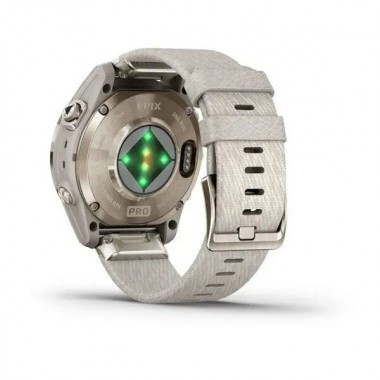 Garmin Epix Pro 2 Sapphire 42mm Soft Gold with Cream Heathered Nylon Band (010-02802-20)