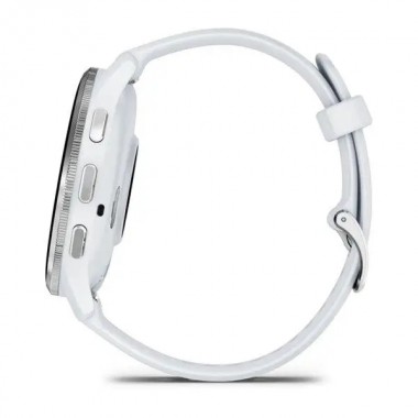 Garmin Venu 3 Silver Stainless Steel Bezel with Whitestone Case and Silicone Band (010-02784-00)