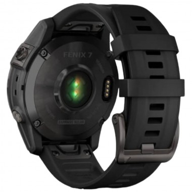 Garmin Fenix 7 Sapphire Solar Carbon Gray DLC Titanium with Black Band (010-02540-20)