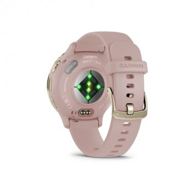 Garmin Venu 3S Soft Gold Stainless Steel Bezel with Dust Rose Case and Silicone Band (010-02785-03)