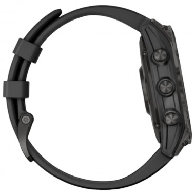 Garmin Fenix 7 Sapphire Solar Carbon Gray DLC Titanium with Black Band (010-02540-20)
