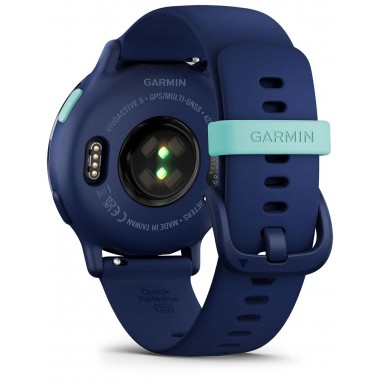 Garmin Vivoactive 5 Metallic Navy Aluminum Bezel with Navy Case and Silicone Band (010-02862-12)
