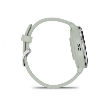 Garmin Venu 3S Silver Stainless Steel Bezel з Sage Gray Case and Silicone Band (010-02785-01)