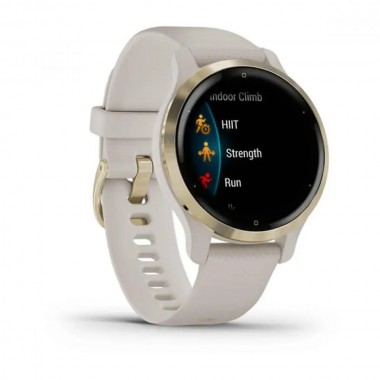 Garmin Venu 2S Light Gold Stainless Steel Bezel with Light Sand Case and Silicone Band (010-02429-01/11)