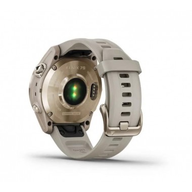 Garmin Fenix 7S Sapphire Solar Cream Gold Titanium with Light Sand Band (010-02539-20)