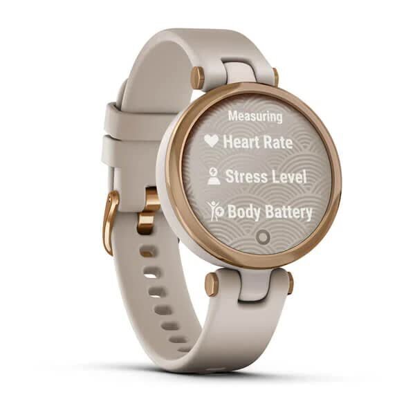 Garmin Lily Sport Edition Rose Gold Bezel with Light Sand Case and Silicone Band (010-02384-01)