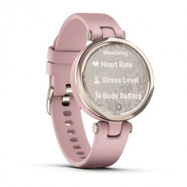 Garmin Lily Sport Edition Cream Gold Bezel with Dust Rose Case and Silicone Band (010-02384-03)