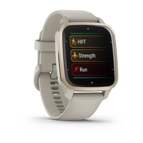 Garmin Venu Sq 2 Music Edition Cream Gold Aluminum Bezel with French Gray Case and Silicone Band (010-02700-02/12)