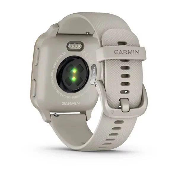 Garmin Venu Sq 2 Music Edition Cream Gold Aluminum Bezel with French Gray Case and Silicone Band (010-02700-02/12)