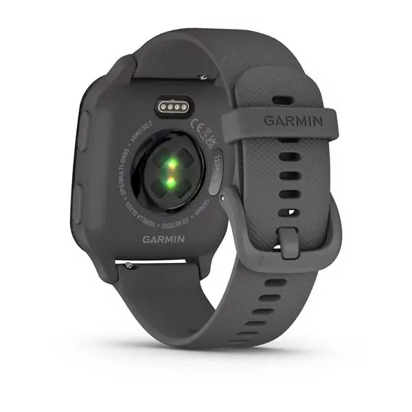 Garmin Venu Sq 2 Slate Aluminum Bezel with Shadow Gray Case and Silicone Band (010-02701-00/10)