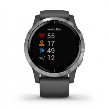 Garmin Vivoactive 4 Shadow Grey with Silver Hardware (010-02174-03)