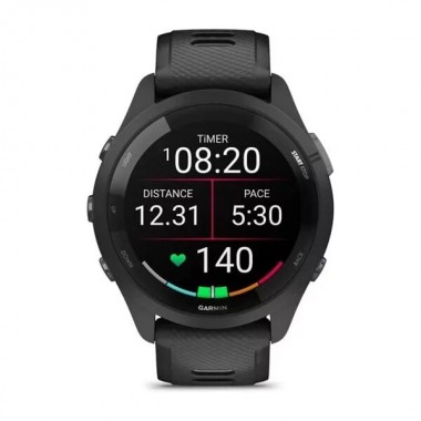 Garmin Forerunner 265 Black Bezel і Case з Black/Powder Gray Silicone Band (010-02810-00/10)