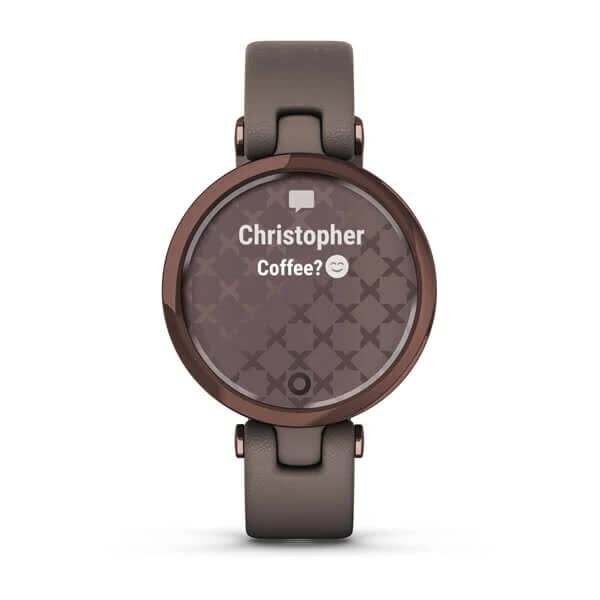 Garmin Lily Classic Edition Dark Bronze Bezel with Paloma Case and Italian Leather Band (010-02384-A0)