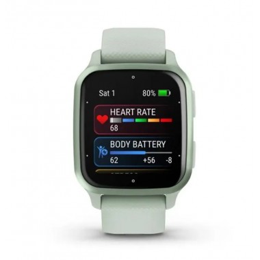 Garmin Venu Sq 2 Металевий Mint Aluminum Bezel з Cool Mint Case and Silicone Band (010-02701-02/12)