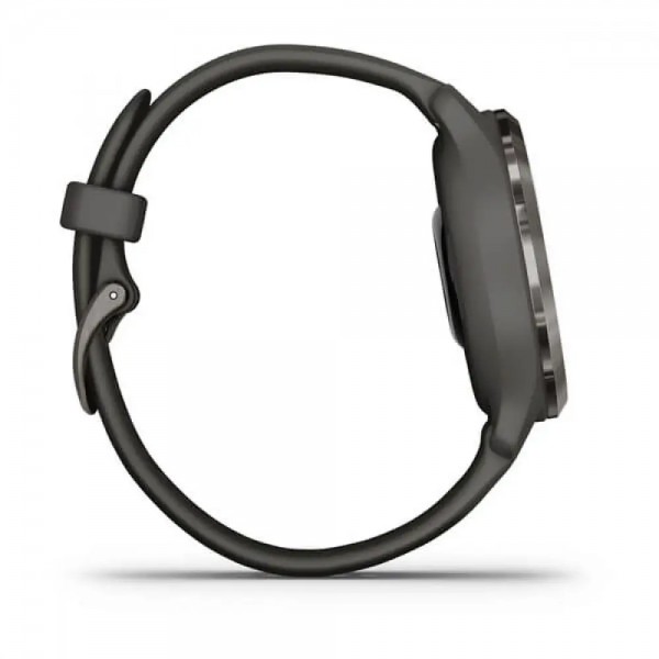 Garmin Venu 2S Slate Stainless Steel Bezel with Graphite Case and Silicone Band (010-02429-10/00)