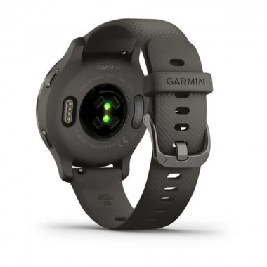 Garmin Venu 2S Slate Stainless Steel Bezel with Graphite Case and Silicone Band (010-02429-10/00)