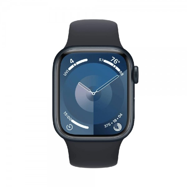 New Apple Watch Series 9 GPS 45mm Midnight Aluminum Case w. Midnight Sport Band - M/L
