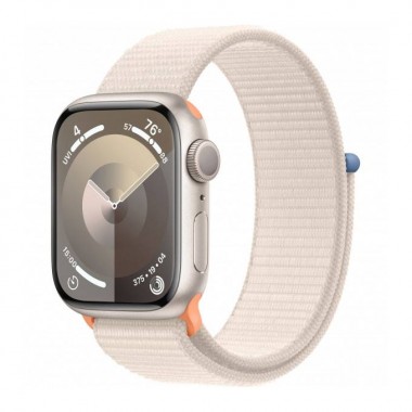 New Apple Watch 9 41mm Starlight Aluminum Case with Starlight Sport Loop OPENBOX