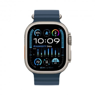 New Apple Watch Ultra 2 GPS + Cellular 49mm Titanium Case with Blue Ocean Band