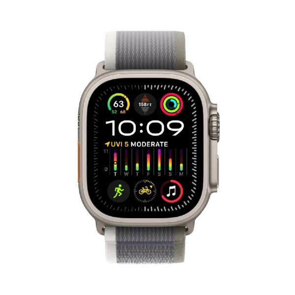 Новий Apple Watch Ultra 2 GPS + Cellular 49mm Titanium Case with Green/Grey Trail Loop - M/L