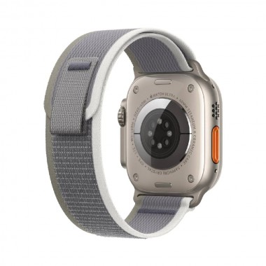 New Apple Watch Ultra 2 GPS + Cellular 49mm Titanium Case with Green/Grey Trail Loop - S/M