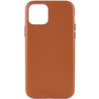 Кожаный чехол Leather Case (AA Plus) для Apple iPhone 11 Saddle Brown (без лого)