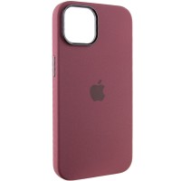 Чехол Silicone Case Metal Buttons для Apple iPhone 12/12 Pro Plum