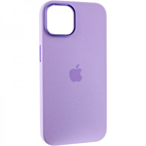 Чохол Silicone Case Metal Buttons для Apple iPhone 12/12 Pro Lilac