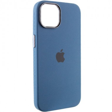 Чохол Silicone Case Metal Buttons для Apple iPhone 12/12 Pro StromBlue
