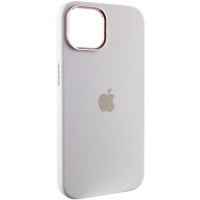 Чехол Silicone Case Metal Buttons для Apple iPhone 12 Pro Max White