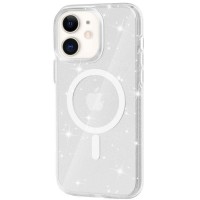 Чехол TPU Galaxy Sparkle (MagFit) для Apple iPhone 11 Clear+Glitter