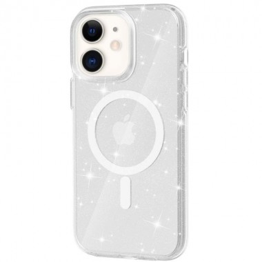 Чохол TPU Galaxy Sparkle (MagFit) для Apple iPhone 11 Clear+Glitter