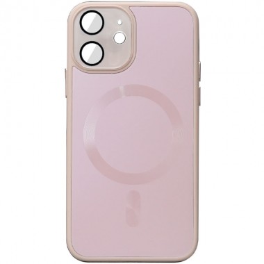 Чехол TPU+Glass Sapphire Midnight with MagSafe для Apple iPhone 11 Pink Sand