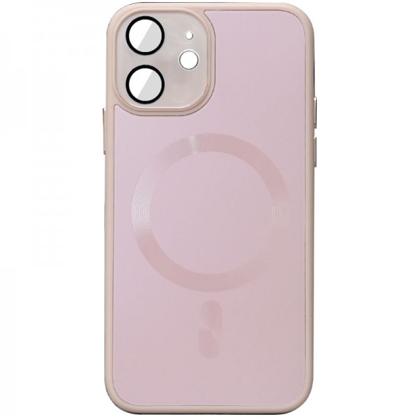 Чехол TPU+Glass Sapphire Midnight with MagSafe для Apple iPhone 11 Pink Sand